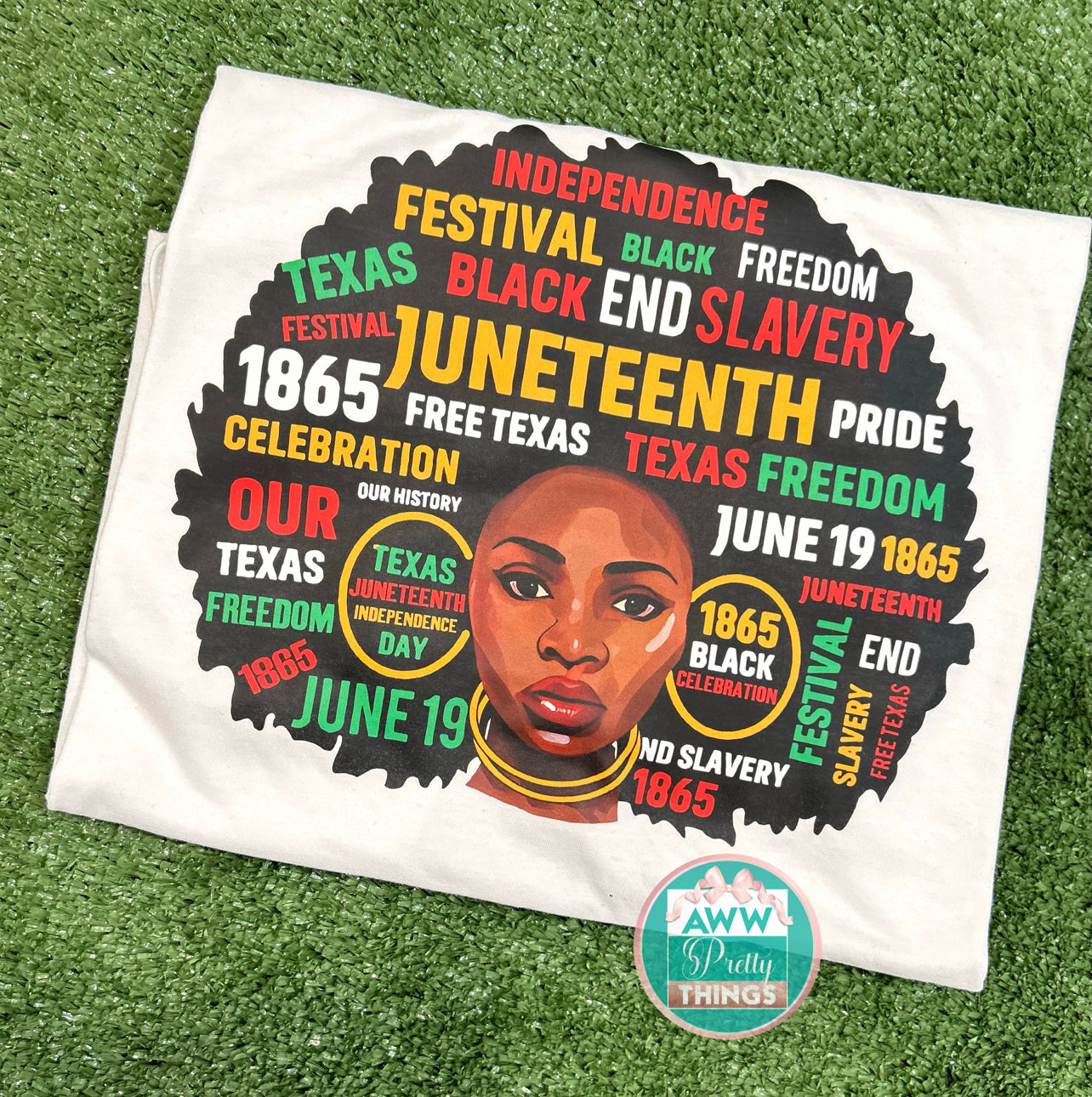 Afro Juneteenth Lady  Shirt