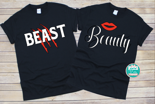 Beauty Beast Couples Shirts