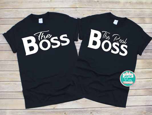The Boss The Real Boss Couples Shirts