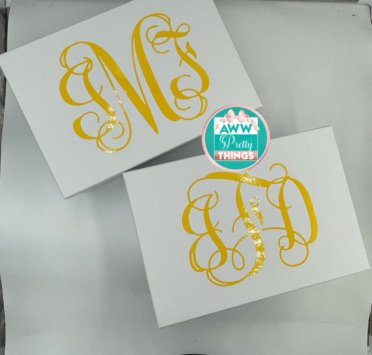 White Photobox with Mongram