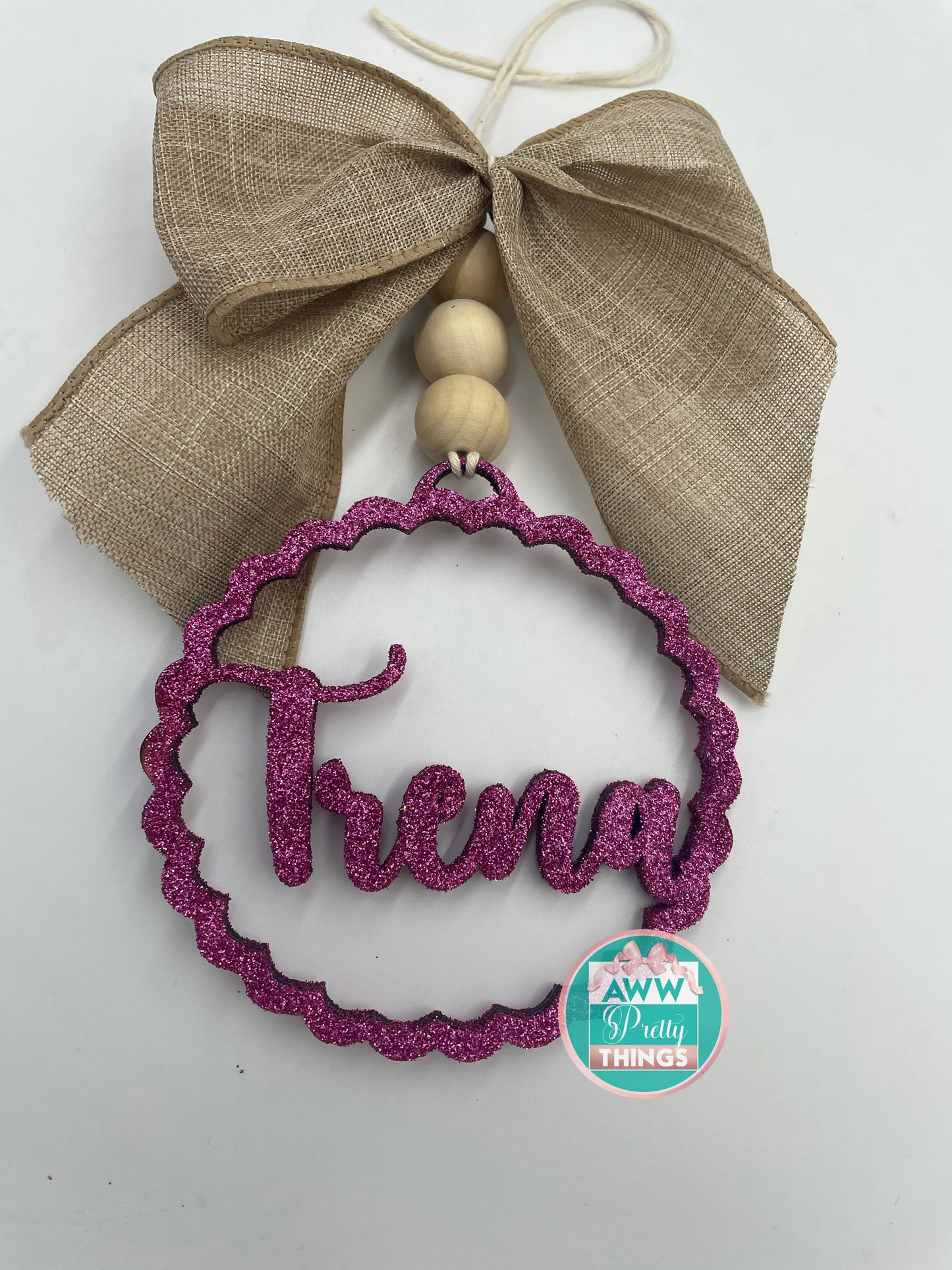 Name Monogram Car Charm