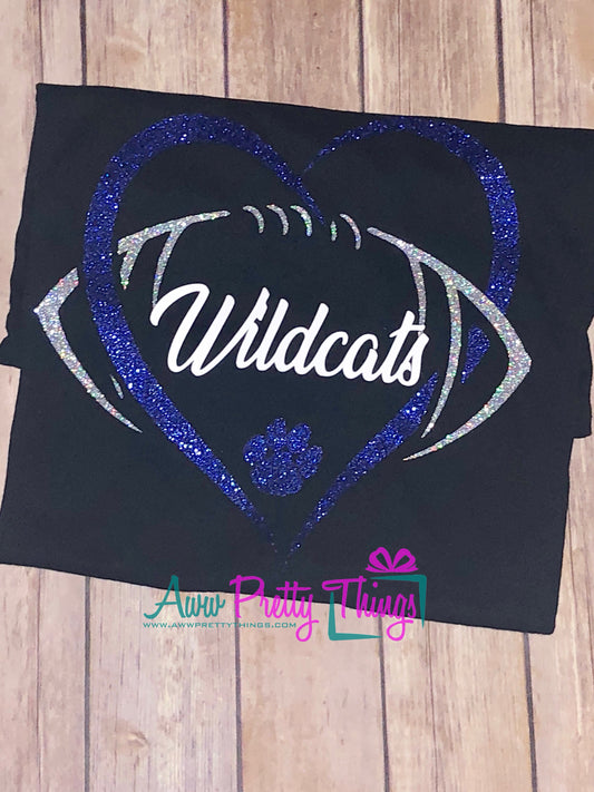 Football with Heart School Spirit Shirt