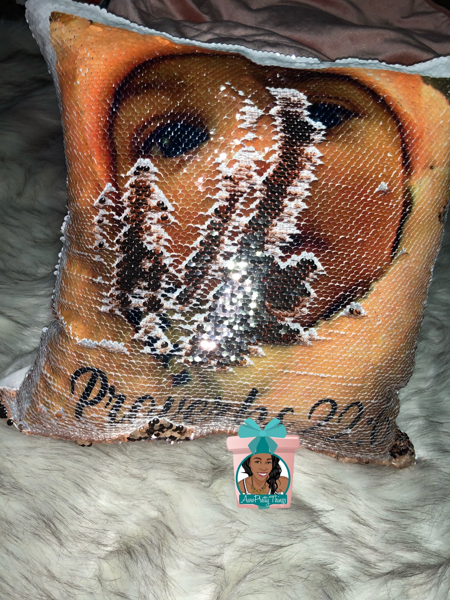 Custom Sequin Pillow