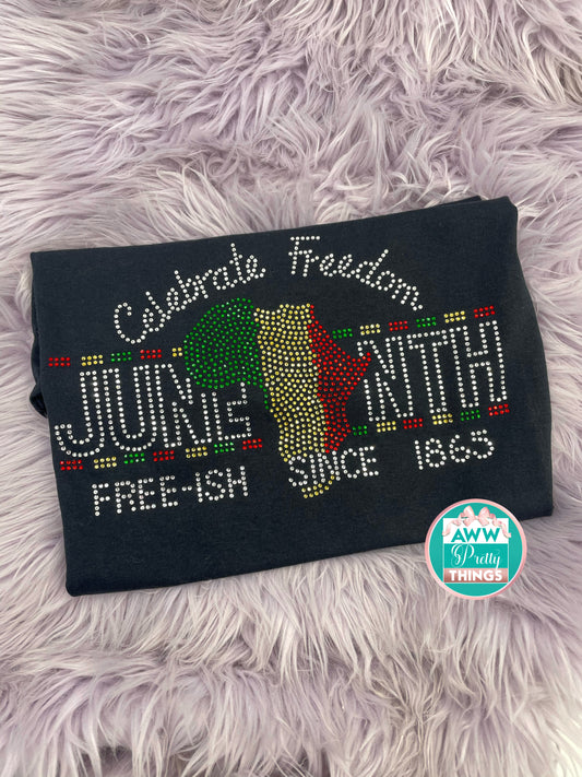 Celebrating Freedom  Rhinestone Bling Shirt
