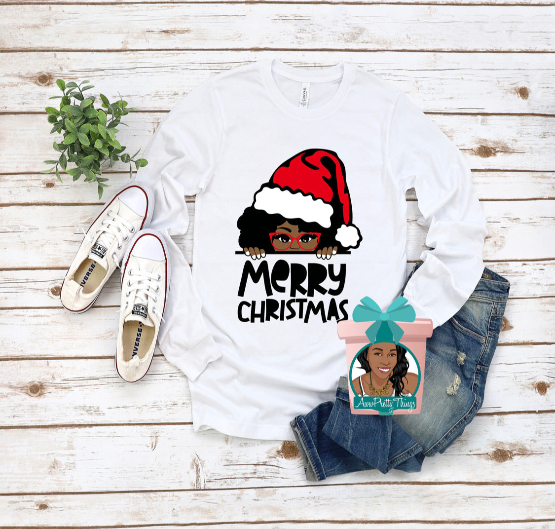 Merry Christmas Peek A Boo Design