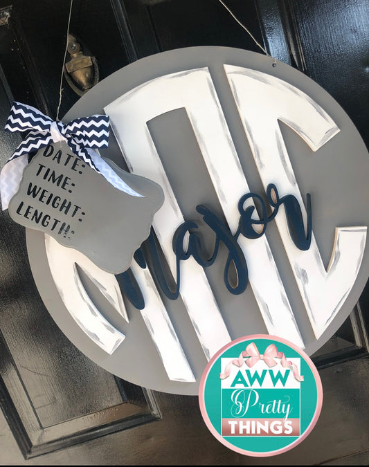 Triple 3D Door Hanger and Wall Décor