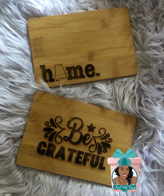 Small Engraved Bamboo Cutting Board