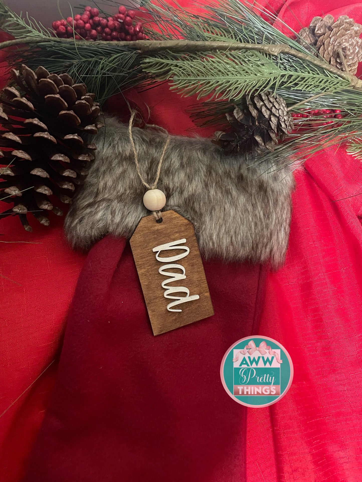 Personalized 3D Stocking Tag
