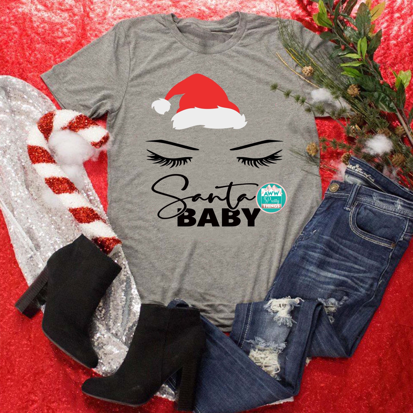 Glam Santa Baby Shirt