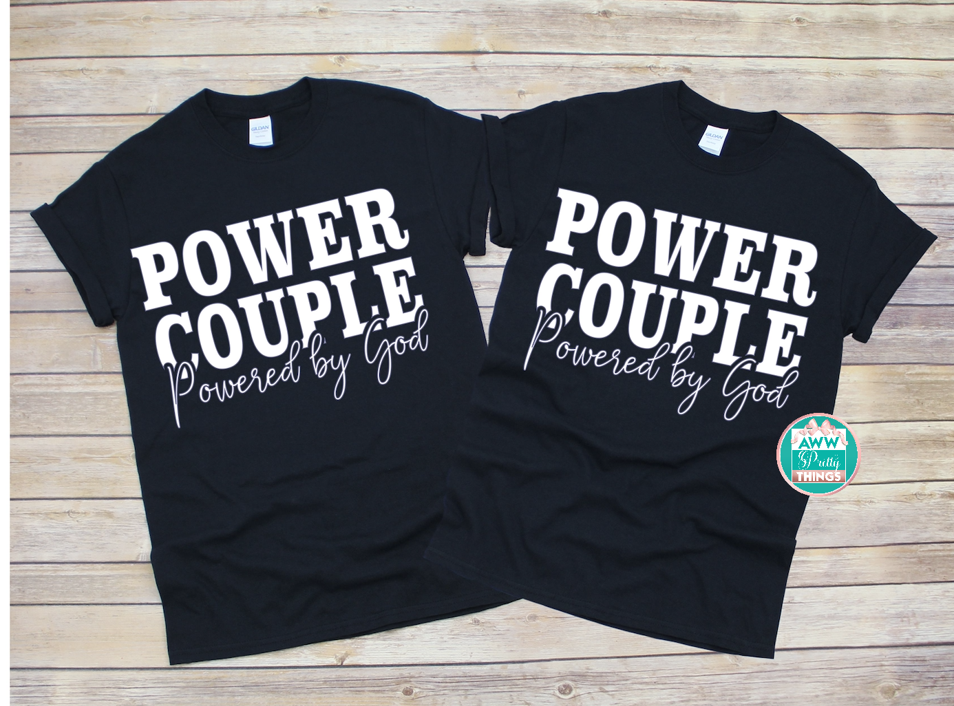 Power Couple - Powered by God Couple Shirts