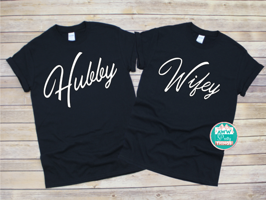 Hubby Wifey Couples Shirts
