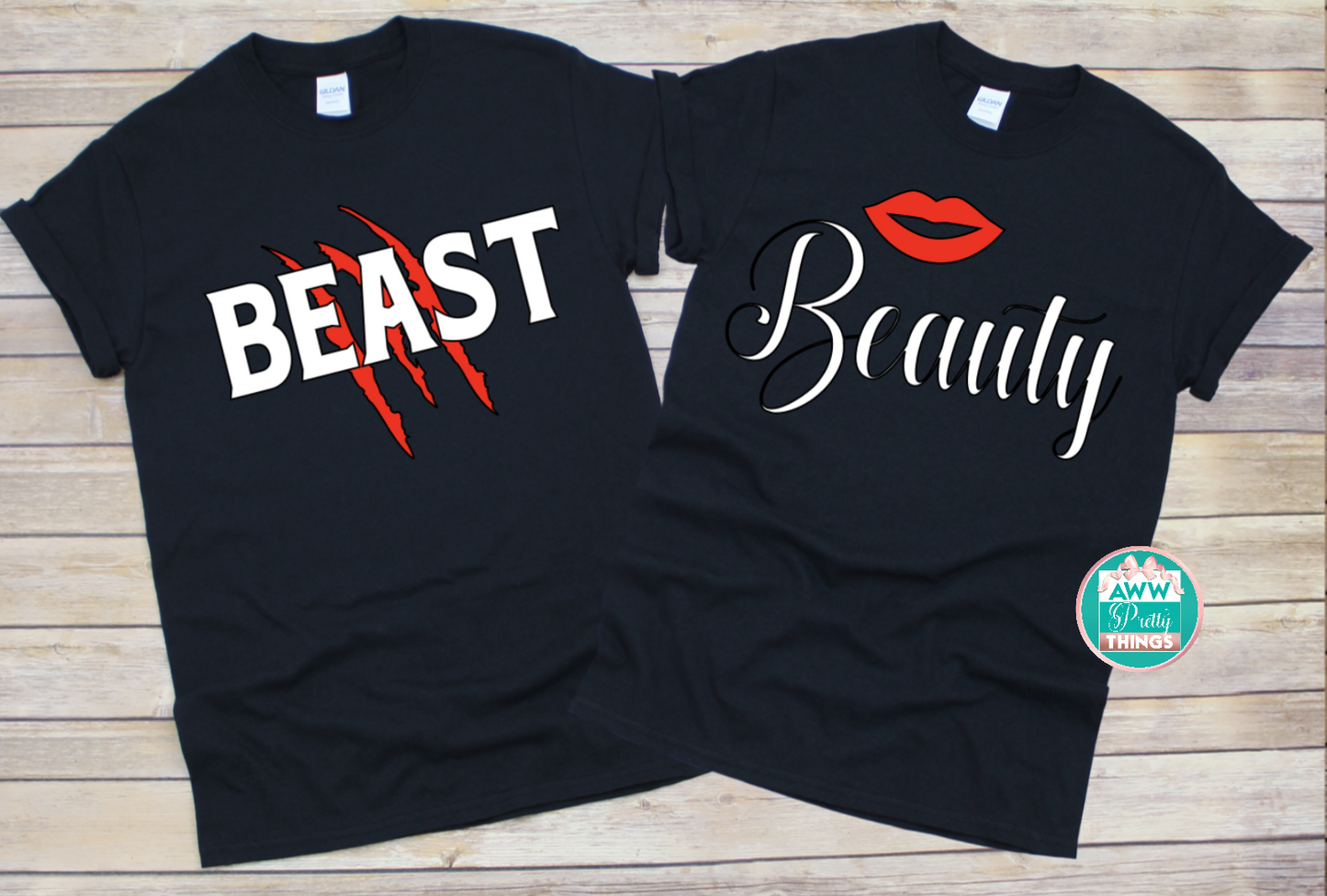 Beauty Beast Couples Shirts