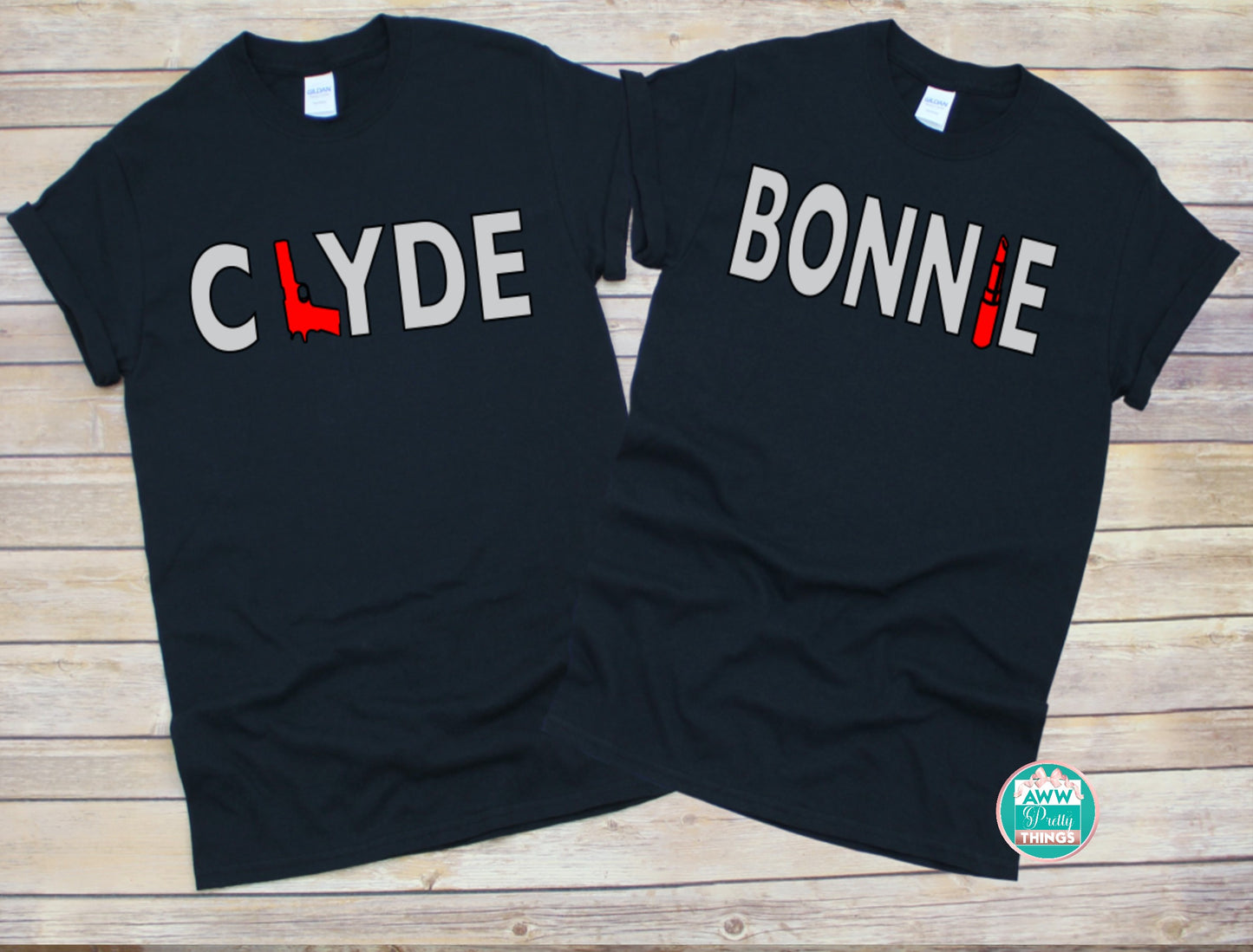 Bonnie Clyde. Couples Shirts
