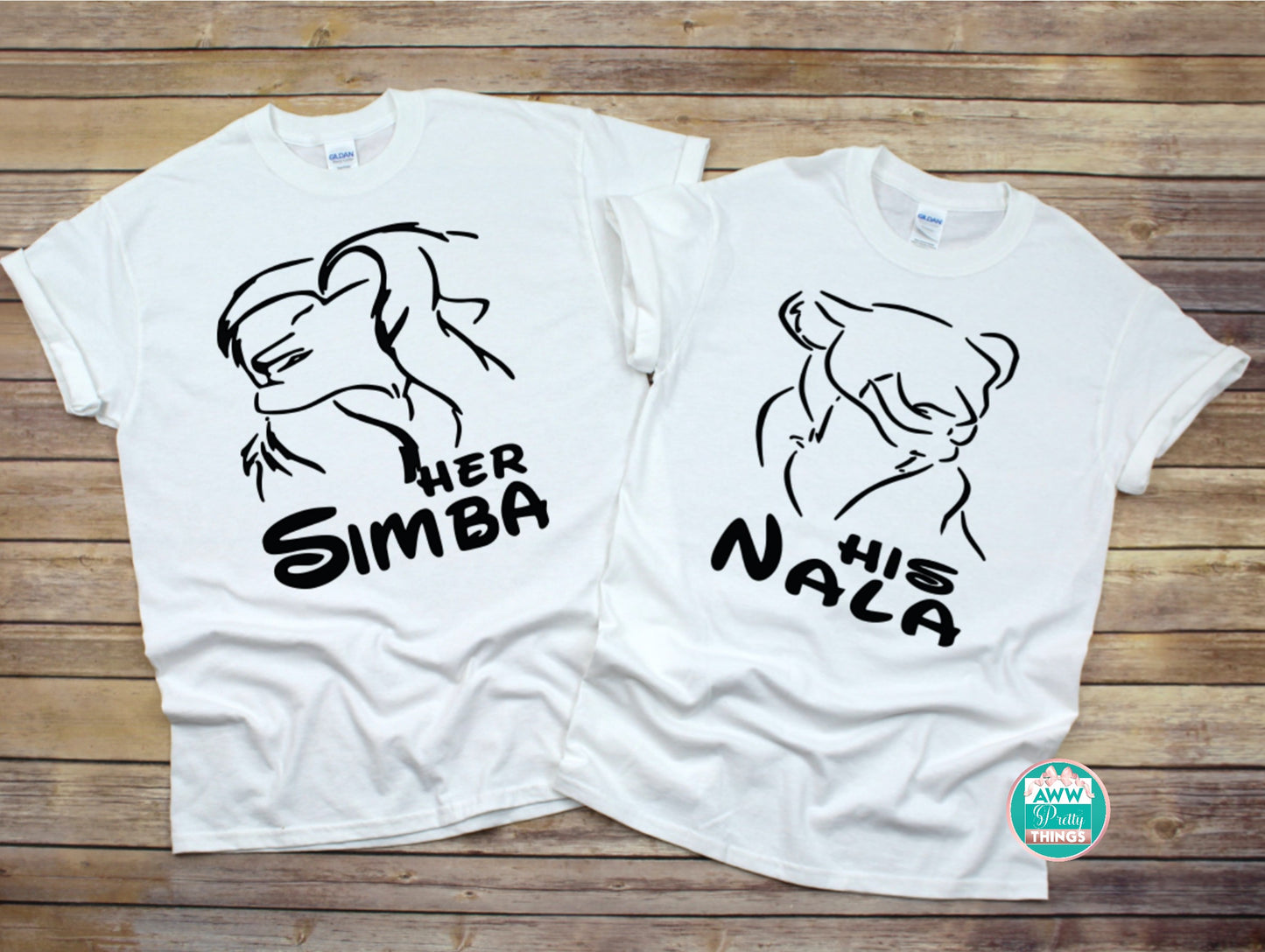 His Nala Her Simba. Couples Shirts