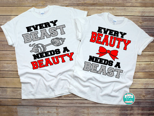 Beauty Beast Needs Couples Shirts