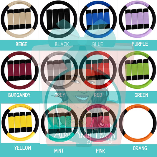 Steering Wheel Cover and Seatbelt Covers