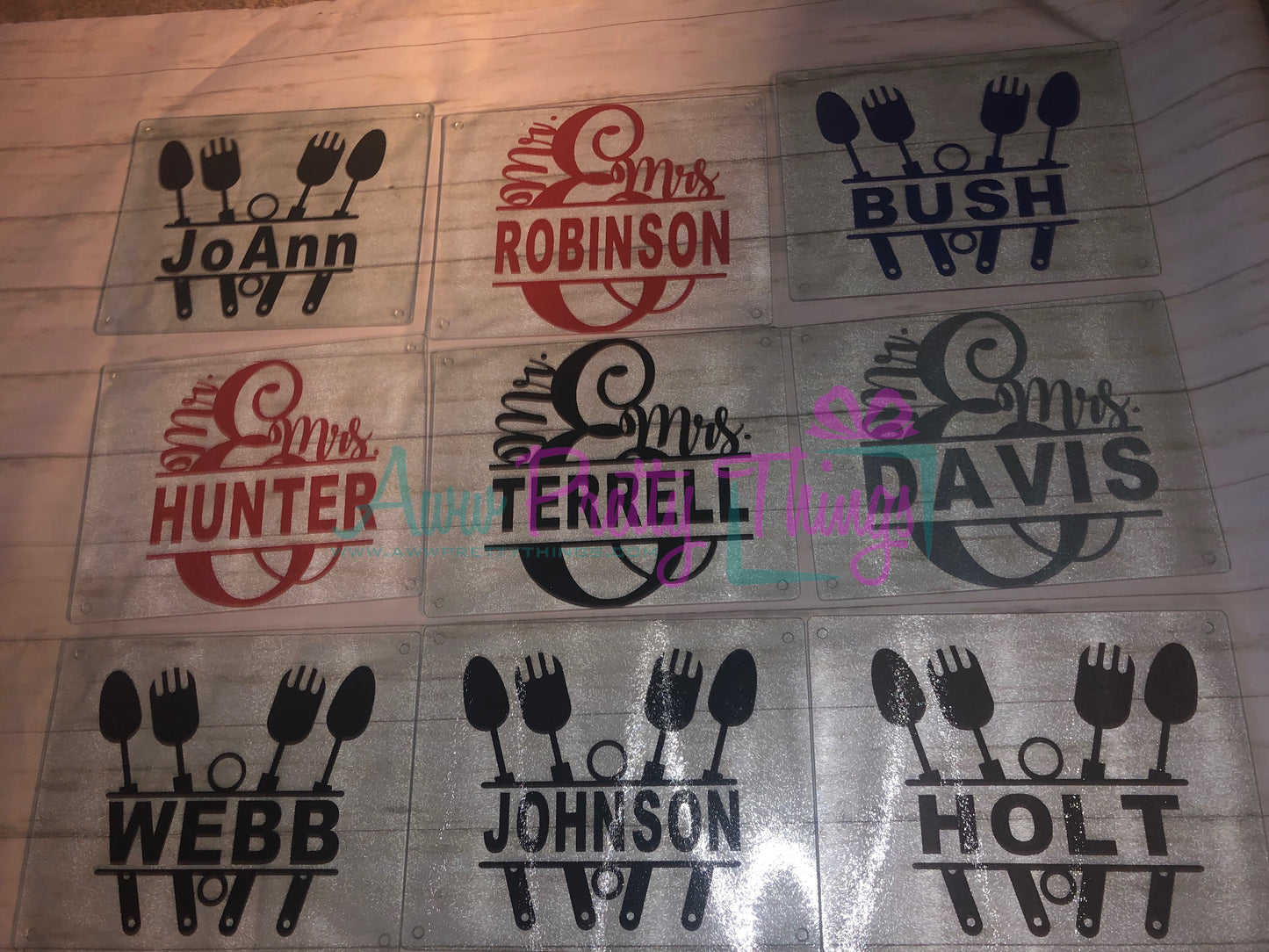 Personalized Glass Cutting Board