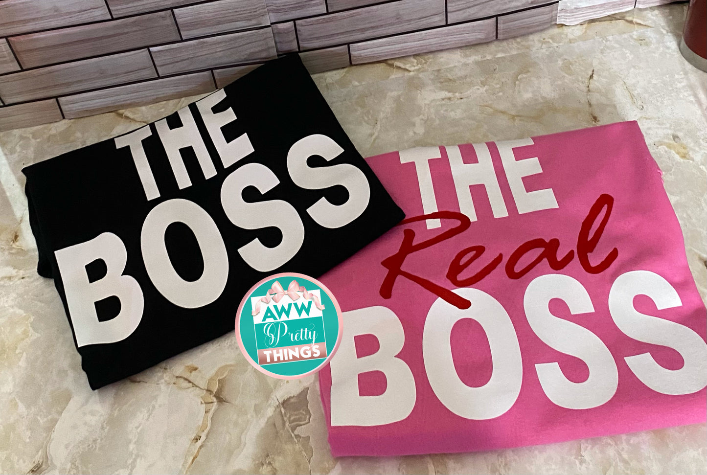 The Boss .... The Real Boss Couples Shirts