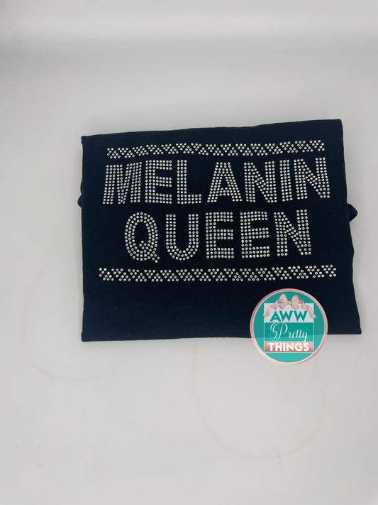 Melanin Queen Rhinestone Bling Shirt