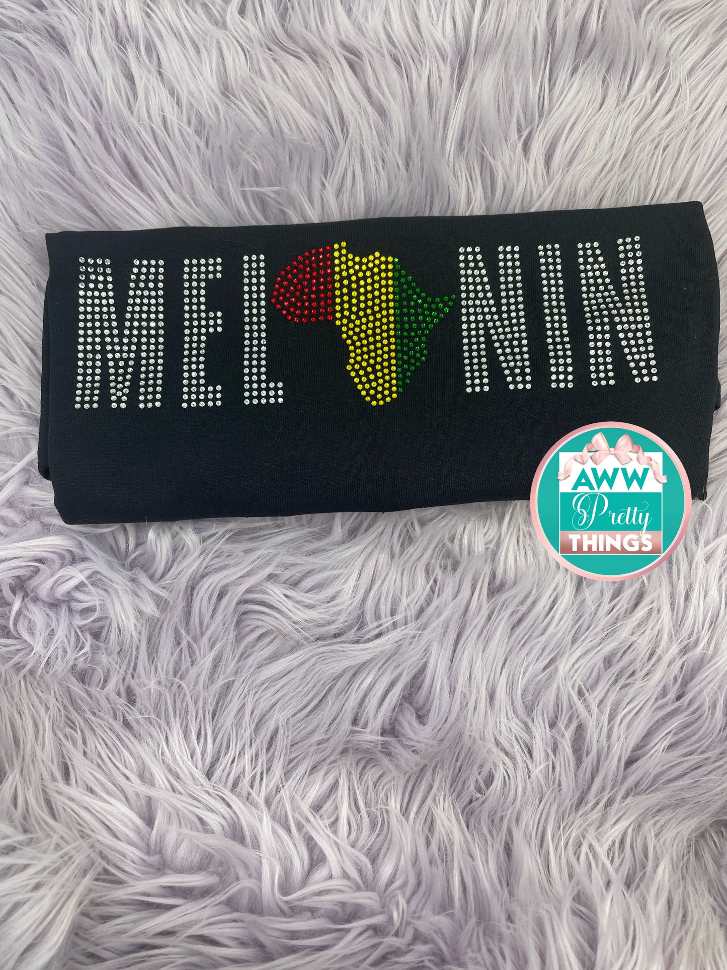 Melanin Rhinestone Bling Shirt