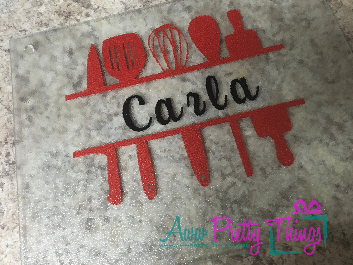 Personalized Glass Cutting Board
