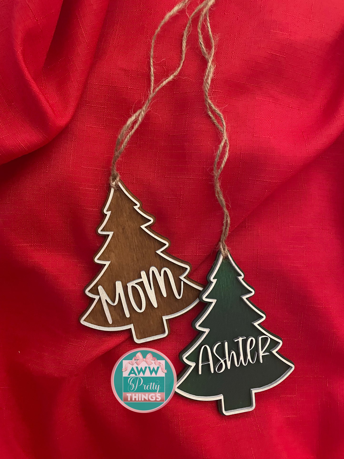 Personalized Tree 3D Stocking Tag