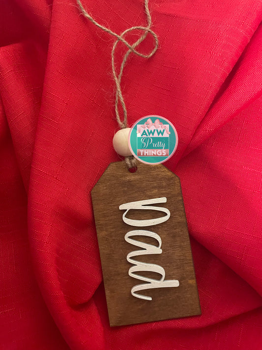 Personalized  3D Stocking Tag